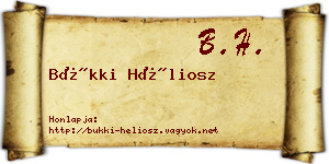 Bükki Héliosz névjegykártya